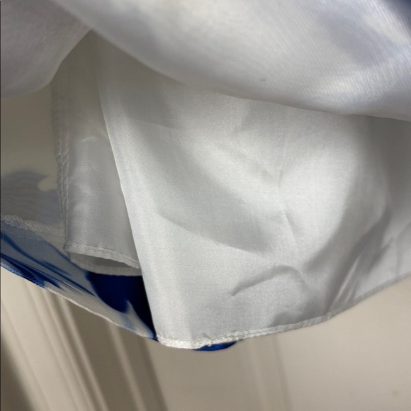 Rickie Freeman Teri John Blue/White Floral Shift Dress - 6 - Picture 5 of 13